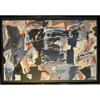 Harry Bertschmann, Large Harry Bertschmann Swiss American Abstract Expressionist Outsider Painting For Sale