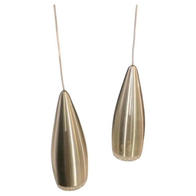 Space Age Suspension Lamps in Aluminum & Glass from Stilux, Set of 2 For Sale - Image 10 of 10