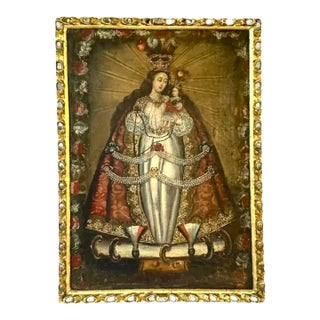 Cuzco School Painting of Our Lady of Pomata, Framed For Sale