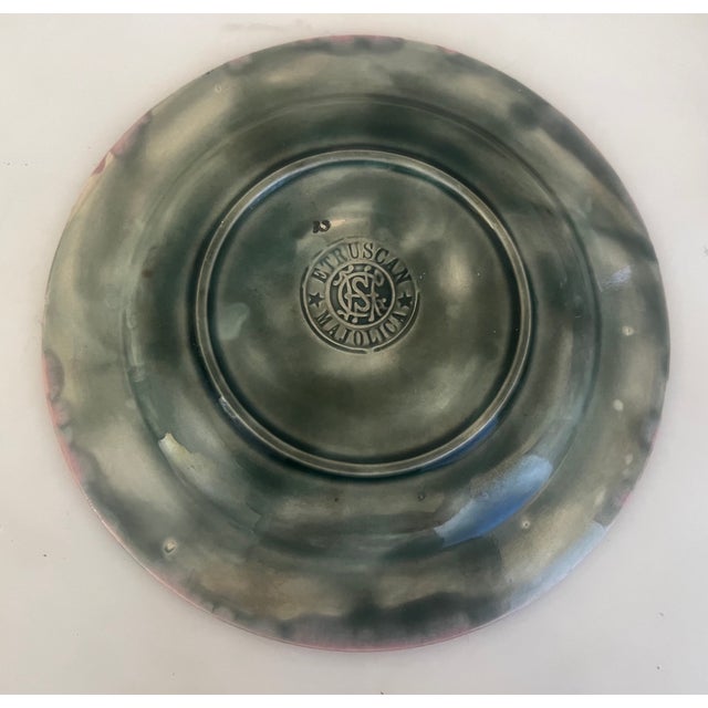 Etruscan Majolica Mable Leaf Wall Plate by Griffin Smith & Hill, 1880's For Sale In San Francisco - Image 6 of 7