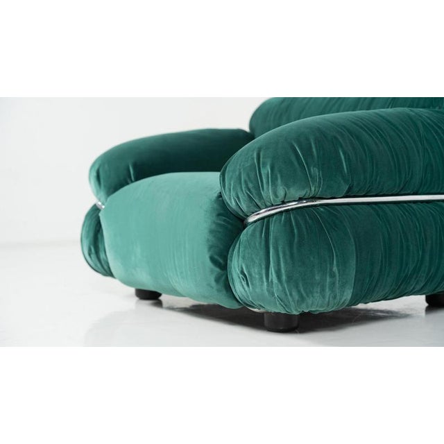 Set of Mid-Century Sesann Armchairs attributed to Gianfranco Frattini for Cassina, 1970s For Sale - Image 11 of 14