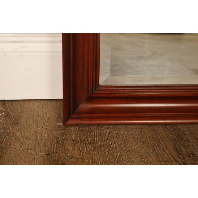 Brown Late 20th Century Henkel Harris Traditional Cherry Dresser Mirror For Sale - Image 8 of 18