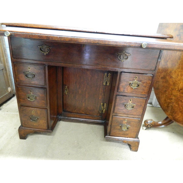 Oak Knee Hole Desk by W.R. Simkin For Sale - Image 4 of 18
