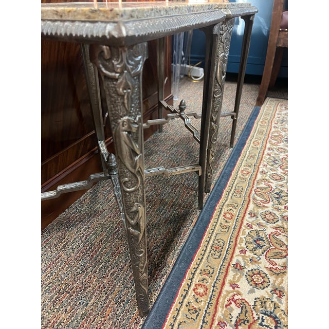 Cream Vintage Set of French Neoclassical Style Side Tables a Pair For Sale - Image 8 of 9