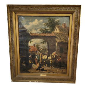Oil Painting by Dutch Artist W. J. Boogaard 1842 to 1887