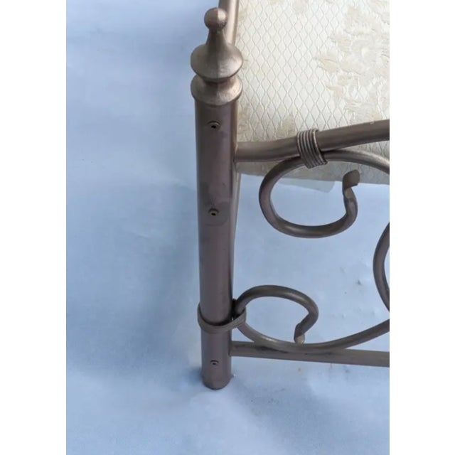 Metal Mid 20th Century Decorative Bronze Vanity Seat With Cushion. For Sale - Image 7 of 9