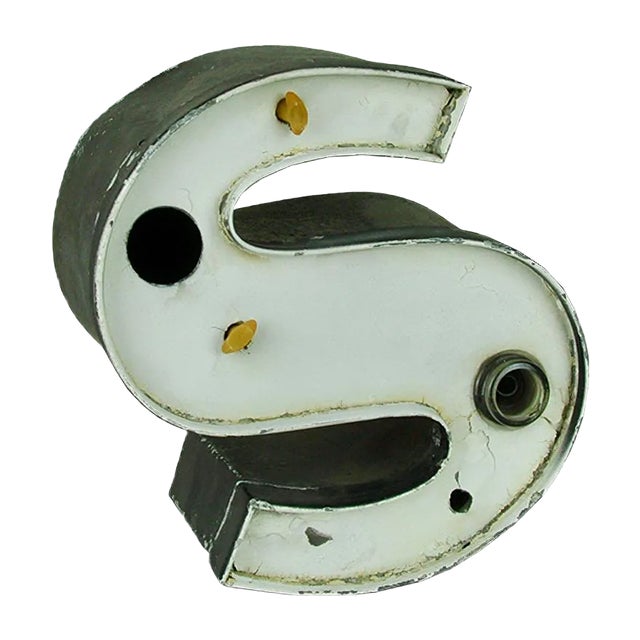 Metal Letter S Advertising Sign, 1970s For Sale