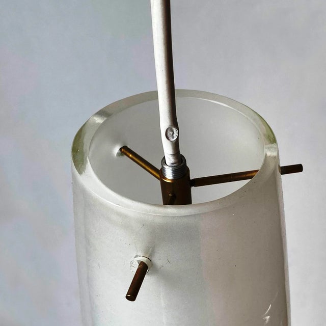 White Murano Glass Pendant by Alessandro Pianon for Vistosi, 1960s For Sale - Image 11 of 14