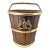 Vintage Basketville Federal Eagle Wood Wastebasket For Sale