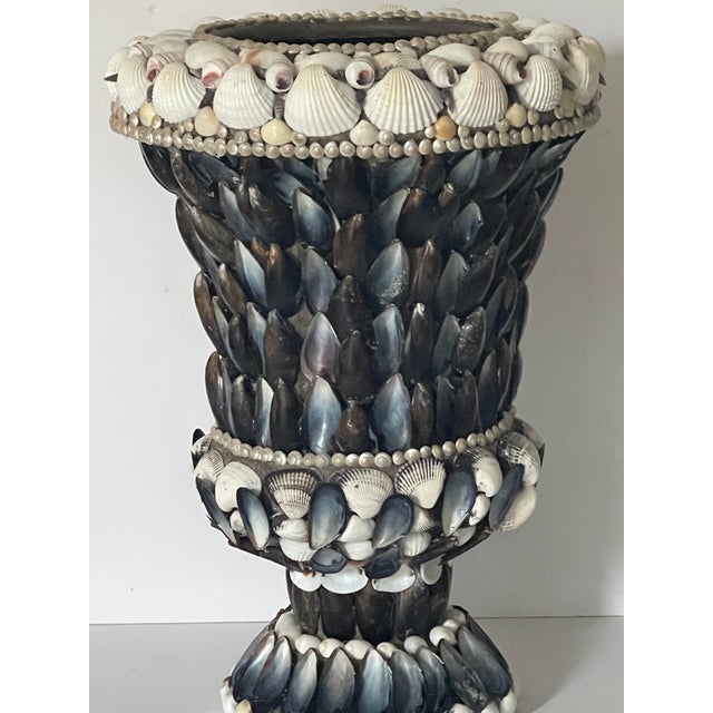 Shell 1970s Dramatic Sea Shell Encrusted Planter For Sale - Image 7 of 9
