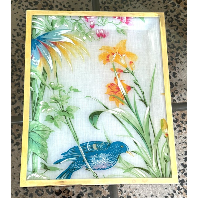 Metal 1970's Italian Lucite Brass Large Tray For Sale - Image 7 of 7