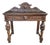 Late 19th Century English Oak Heavily Carved Console Table With Drawer For Sale