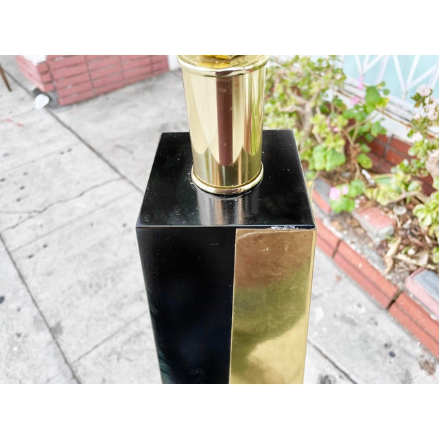 Mid-Century Modern 1970s Brass Floor Lamp Styled After Paul Evans For Sale - Image 3 of 8