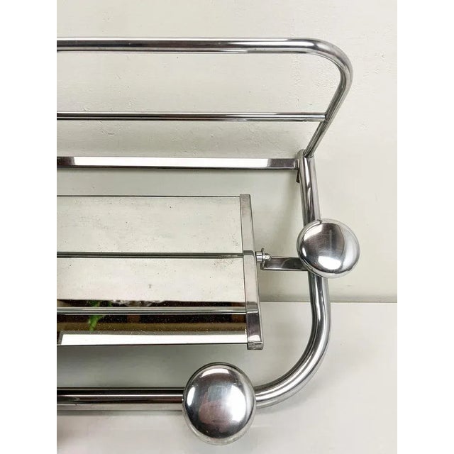 Art Deco French Coat Rack with Mirror, 1930s For Sale - Image 3 of 10