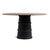 Contemporary Blackwell Two Tone Modern Rustic Pedestal Dining Table For Sale - Image 3 of 4