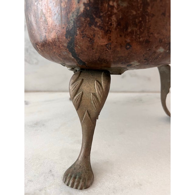 Antique Copper Brass Planter For Sale In Austin - Image 6 of 9