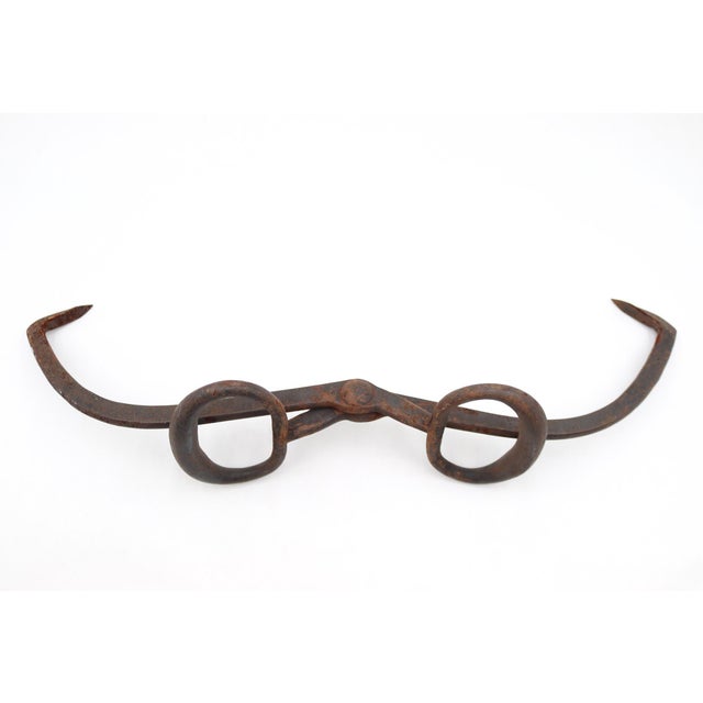 Traditional Antique Wrought Iron Ice Tong For Sale - Image 3 of 6