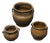 Set of Three Chinese Petite Glazed Apothecary Jars, C. 1900 For Sale