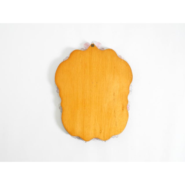 Mid-Century Modern Italian Wall Mirror with Murano Glass Frame and Blossoms, 1960s For Sale - Image 18 of 18