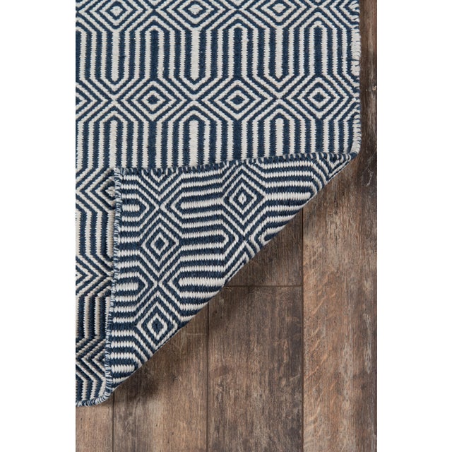 Erin Gates by Momeni Newton Holden Navy Hand Woven Recycled Plastic Indoor Outdoor Rug 9' X 12' For Sale In Atlanta - Image 6 of 6