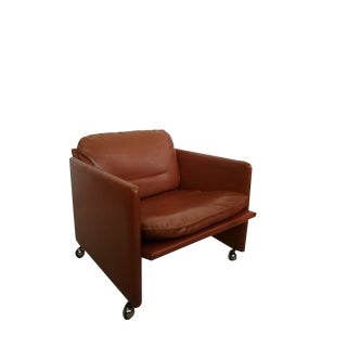Italian Leather Springtime Series Armchair by Marco Zanuso for Arflex, 1960s For Sale