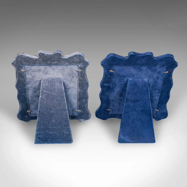 Art Deco Pair of Vintage Portrait Picture Frames, English, Silver Plate, 5x7, Art Deco For Sale - Image 3 of 10