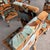 Set of 6 Upholstered Boho Chic Dining Chairs in Jack Lenor Larsen Fabric For Sale - Image 11 of 12