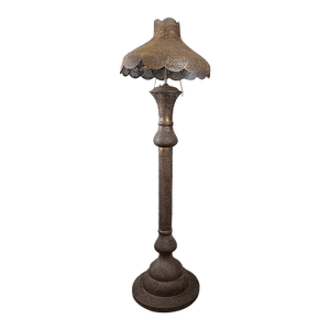 1950s Syrian Pierced Brass Floor Lamp