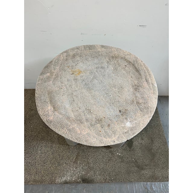 Brutalist Stone Concrete Outdoor Table Pedestal Form For Sale - Image 9 of 11