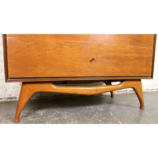 Mid 20th Century Modern Sculptural Walnut Highboy Dresser For Sale - Image 12 of 13