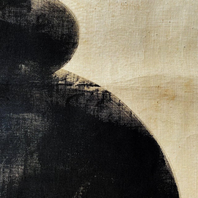 "Forms 03" Painting on Vintage Cotton For Sale - Image 6 of 7