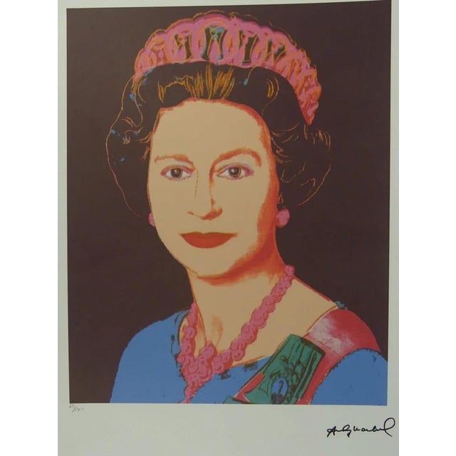 Andy Warhol "QUEEN ELIZABETH" lithograph in colors on Arches paper, Georges Israel Editeur, sheet size 38,5 x 57 cm, plate...