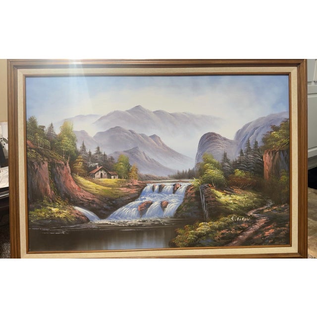 Late 20th Century Late 20th Century Oil Painting by R. Boren For Sale - Image 5 of 5