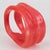Christian Lacroix Christian Lacroix Pink-Red See-Thru Free-Form Resin Bracelet Bangle For Sale - Image 4 of 9
