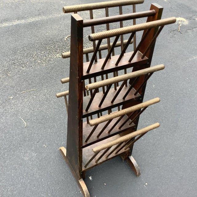 Late 19th Century Vintage Newspaper or Magazine Rack | Chairish