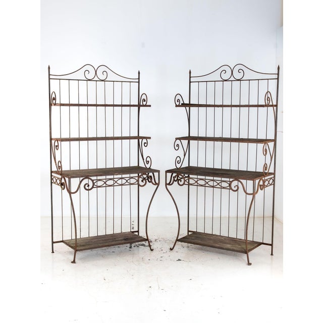 French Circa 1930 Wrought Iron Étagère / Boulangerie Racks For Sale - Image 14 of 14