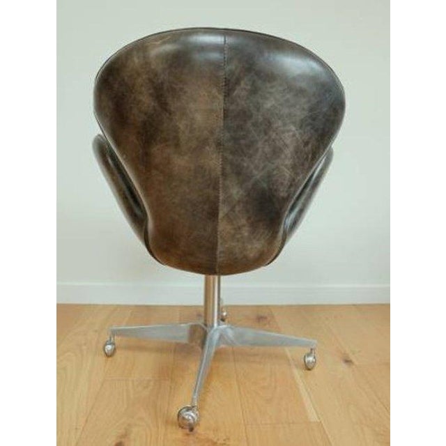 Restoration Hardware Restoration Hardware Rh Devon Leather Swivel Desk Chair – Discontinued For Sale - Image 4 of 6