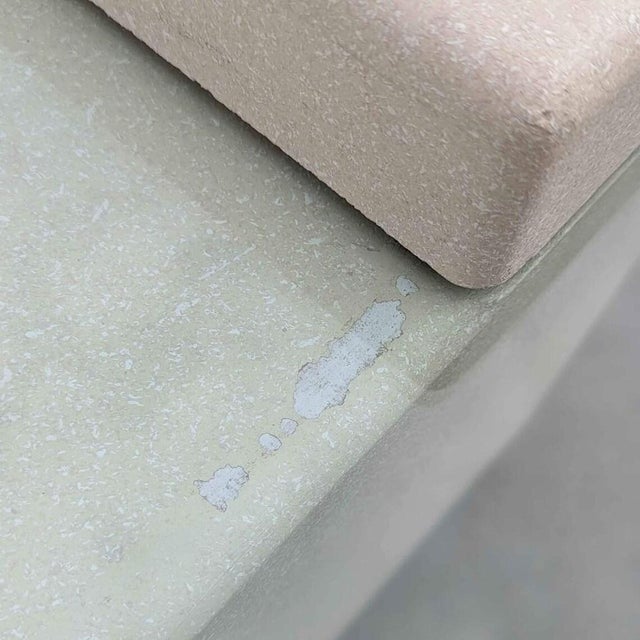 Postmodern Plaster & Glass Side Table, 1980s End Table For Sale - Image 10 of 10