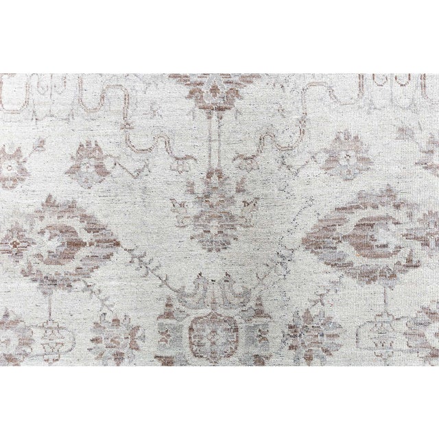 Inspired Runner In Light Beige With Classic Taupe "Terrosa" by Doris Leslie Blau For Sale - Image 9 of 9