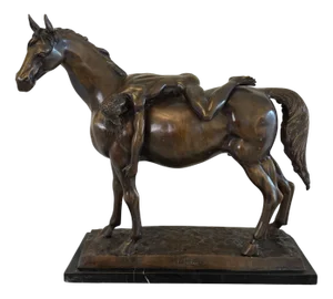 Large Antique Bronze Study Figurine, 1880