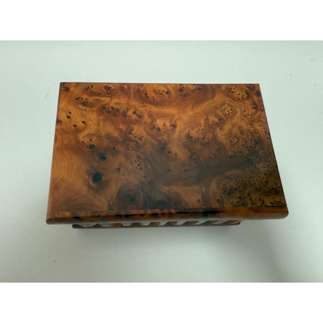 Early 20th Century Vintage Moroccan Book-Form Burlwood Box in Burled Amboyna For Sale - Image 11 of 11