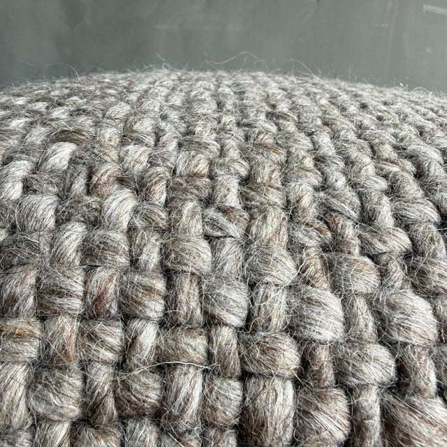 Contemporary Amari Wool Pillow - Dark Grey For Sale - Image 3 of 6