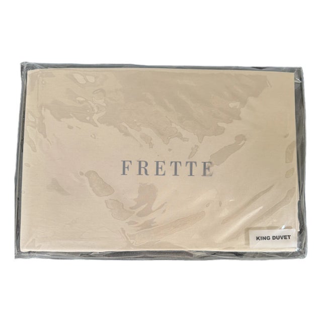 Frette Monza King Duvet – Sand, 100% Cotton Sateen New With Tags, Made in Italy For Sale