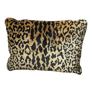 Scalamandre Picolo Silk Velvet Leopardo Pillow For Sale