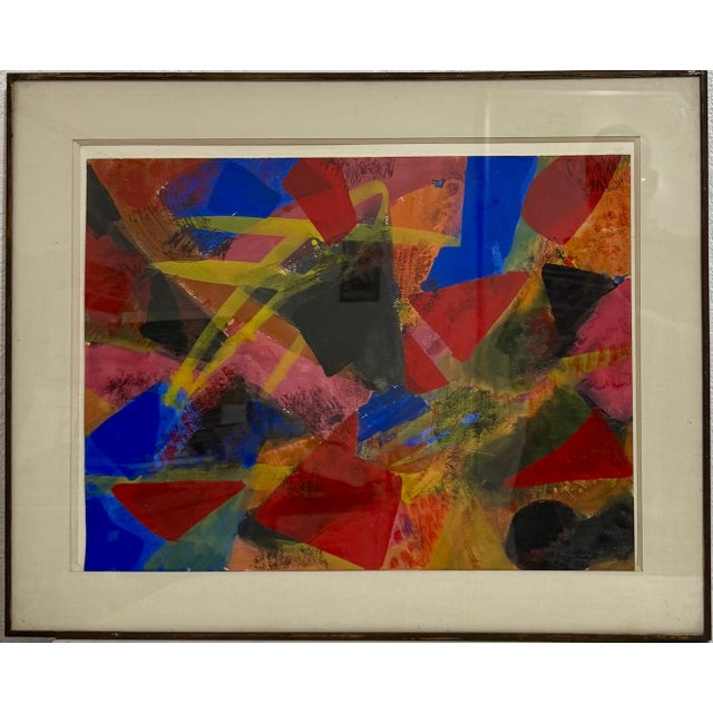 Painting on Paper Hand signed and dated lower right Frame measures 24.5 X 30.5 sheet is 18 X 24 inches This piece has a...