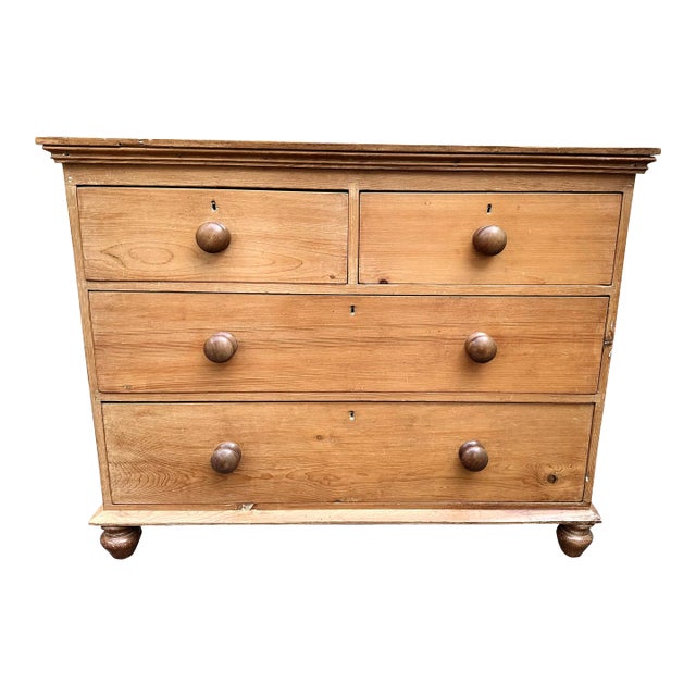 19th Century Pine Chest of Drawers For Sale