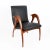 Italian Black Leather & Walnut Armchair by Malatesta & Mason, 1950s For Sale - Image 14 of 18