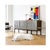 Sideboard consisting of two modular cabinets; one wider, two-door with a wooden shelf inside, the other with four drawers....