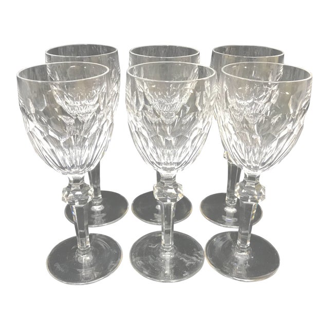 Cut Crystal Clara Waterford White Wine Glasses Set of 6 Chairish