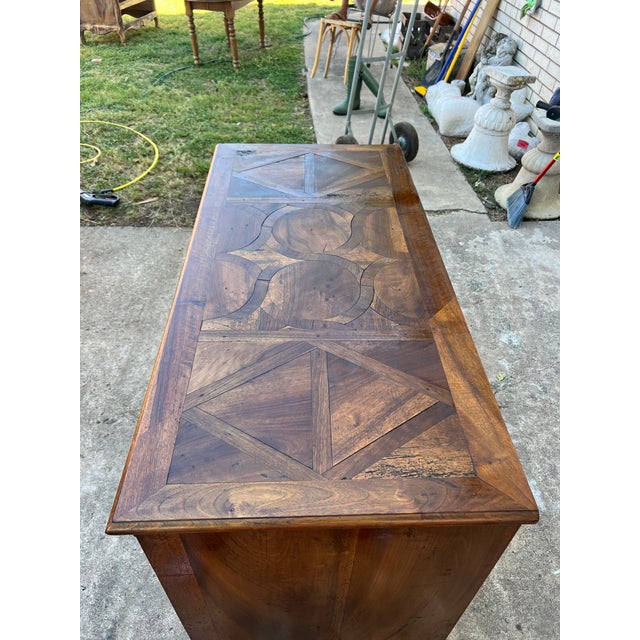 Early 19th Century French 19th Century Louis XVI Solid Walnut Commode / Chest of Drawers For Sale - Image 5 of 12